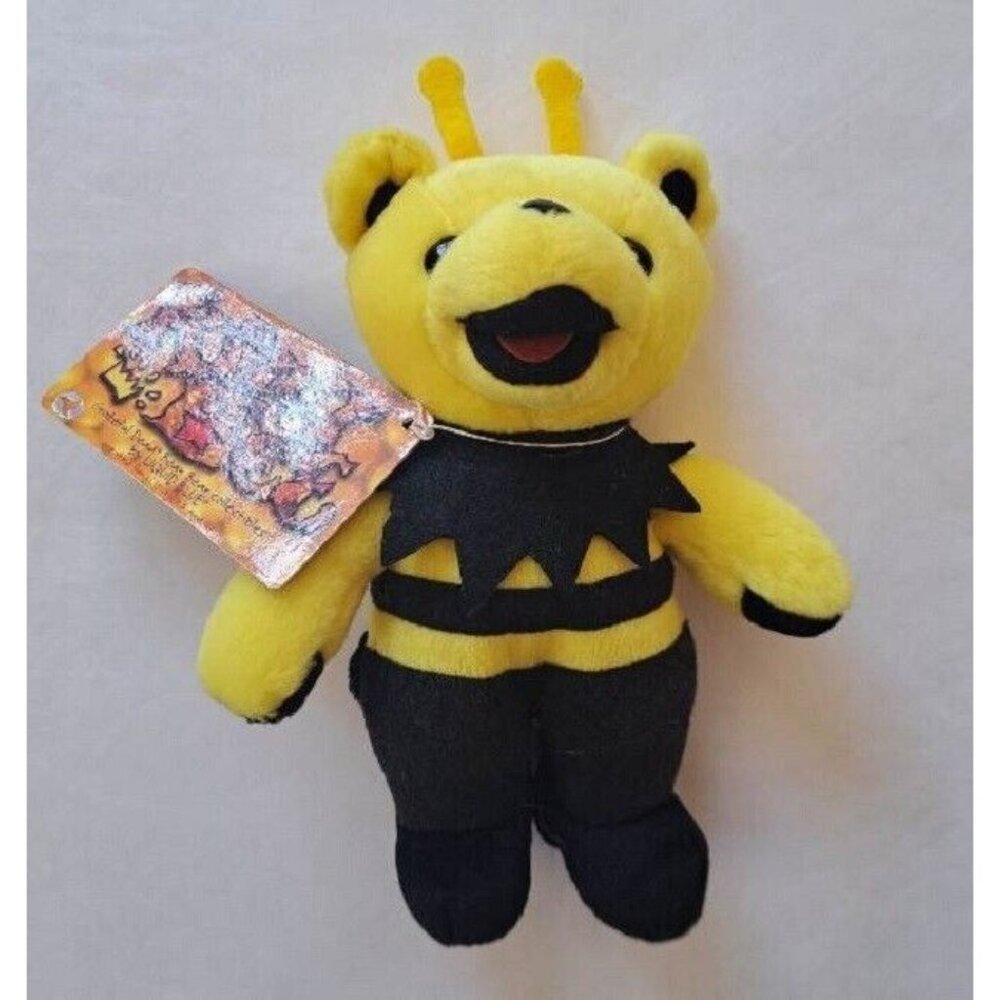 King Bee Bear Grateful Dead Plush Doll Beanie Collectible Concert Tour Music NWT
